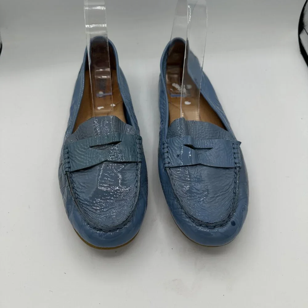 Born Slip-On Finley Leather Penny Loafer Blue Women's 8.5M - Picture 2 of 6